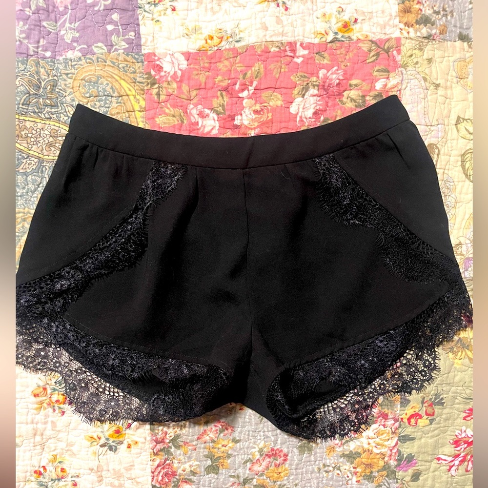 English Rose size small black lace dress pants